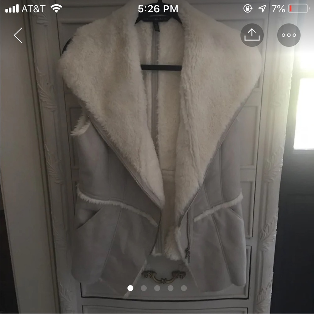 White House black market suede vest am